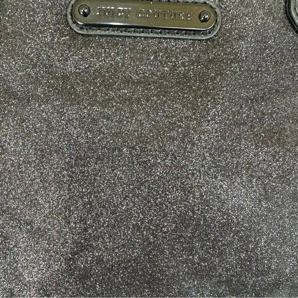 JUICY COUTURE Y2K Black Glitter Tote Shoulder Bag - Picture 6 of 11